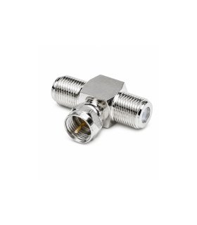 Conector F Macho a 2 Hembras