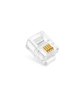 Bolsa 25 Conectores Teléfono RJ-11 4P4C