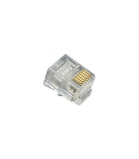Bolsa 25 Conectores Teléfono RJ-12 6P6C