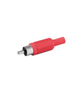 Conector RCA Macho Rojo