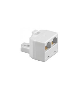 Adaptador de Red RJ45 1 Macho a 2 Hembras