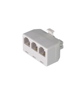 Adaptador de Red RJ45 1 Macho a 2 Hembras