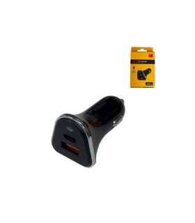 Cargador de Coche USB y USB-C 30W 3A Kodak