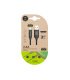 Cable Nylon USB A a Micro USB 2,4A 1 Metro Negro