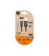 Cable Nylon USB A a USB-C 2,4A 1 Metro Negro