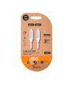 Cable USB-C a USB-C 20W-60W 3A 1 Metro Blanco