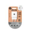 Cargador Doble USB A y USB-C 12W Blanco Carga Rápida