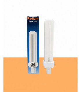 Lámpara de 2 pines 26W G24d-3 1800 Lm Radium Ralux Duo