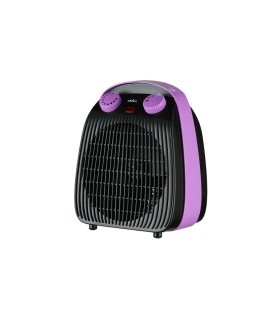 Termoventilador Eléctrico Burlete 2000W Negro/Lila con Termostato