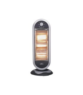 Estufa Eléctrica Candente 1200 W Negro/Plata 3 Potencias Oscilante