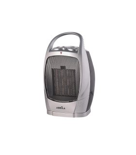 Termoventilador Cerámico 1500 W Negro/Plata Oscilante con Termostato