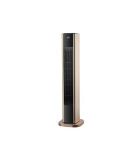 Termoventilador Cerámico Vertical 2000 W Oro con Mando y Temporizador