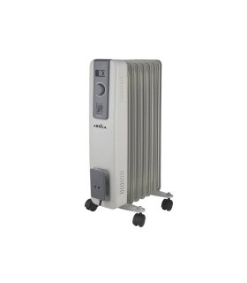 Radiador de Aceite Acebuche 1500 W Gris 7 Elementos Antivuelco