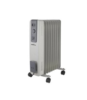 Radiador de Aceite Acebuche 2000 W Gris 3 Potencias 9 Elementos Antivuelco