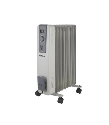 Radiador de Aceite Acebuche 2000 W Gris 3 Potencias 9 Elementos Antivuelco