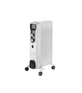 Radiador de Aceite Brasilia 1500 W Blanco/Negro 7 Elementos