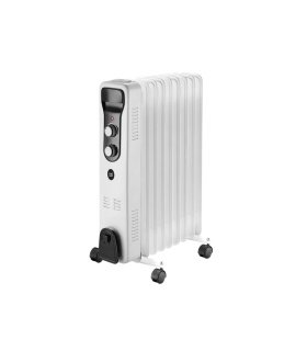 Radiador de Aceite Brasilia 2000 W Blanco/Negro 9 Elementos 3 Potencias