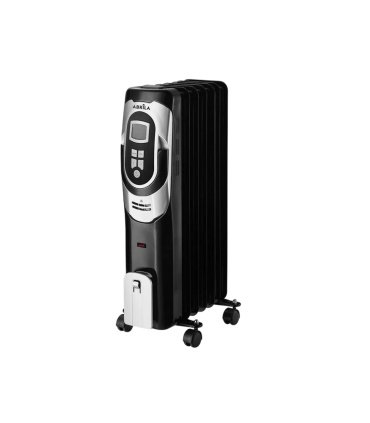Radiador de Aceite Confort 1500 W Negro/Plata con LCD y Temporizador 24 h