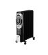Radiador de Aceite Confort 2500 W Negro/Plata con LCD, Temporizador y Ruedas