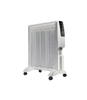 Radiador de Mica Abrigo 2000 W Blanco y Plata con Mando a Distancia