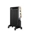 Radiador de Mica Abrigo 1500 W Negro y Oro con Termostato Regulable