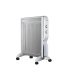 Radiador de Mica Abrigo 2000 W Blanco y Plata con Termostato Regulable