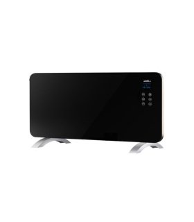 Emisor Térmico de Cristal Himalaya 2000 W Negro con Mando y Temporizador