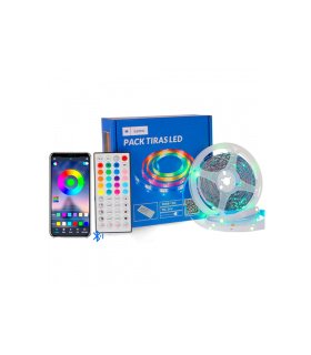 Pack Tira LED 24V RGB SMD 5050 13W 15 Metros con App y Mando