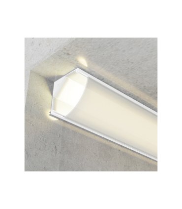 Perfil de Aluminio Esquina L Lacado M LEDME Blanco 2 Metros para Iluminación LED