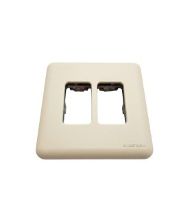 PLACA 2 ELEMENTOS NIESSEN PUMA BLANCO MARFIL 4472