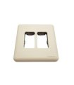 PLACA 2 ELEMENTOS NIESSEN PUMA BLANCO MARFIL 4472