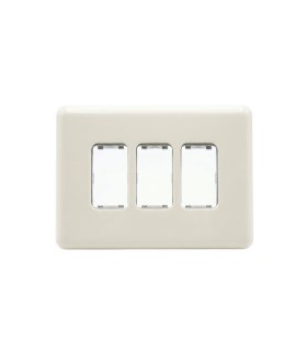 PLACA 3 ELEMENTO NIESSEN PUMA BLANCO 4473