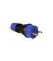Clavija 2P + T.T. Goma Negra IP54 16 A 250 V con Prensaestopa