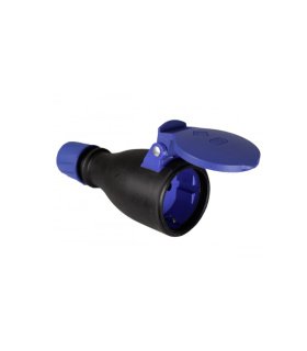 Base Aérea 2P + T.T. Goma IP54 16 A 250 V con Prensaestopa