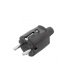 Clavija Macho 4,8 mm Goma Negra con T.T.