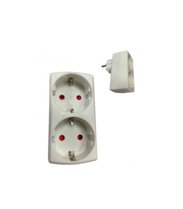 Clavija Doble Base Schuko