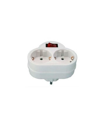 Adaptador Doble T.T. con Interruptor