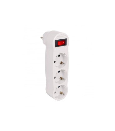 Adaptador Triple Vertical T.T. con Interruptor