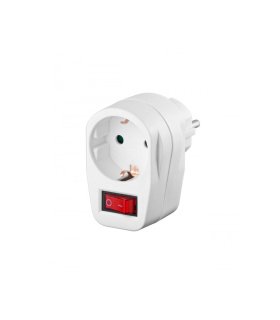 Adaptador Enchufe T.T. con Interruptor