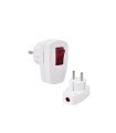 Clavija T.T. con Interruptor Luminoso Blanca