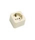 Base Enchufe T.T. Cuadrada con Interior de Porcelana
