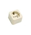 Base Enchufe T.T. Cuadrada con Interior de Porcelana