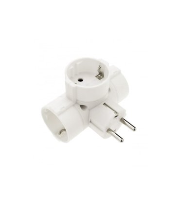 Adaptador Triple con T.T. y Toma Lateral