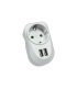 Clavija + Base 16 A con 2 USB 5 V 3,4 A 3680 W