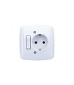 Base de Enchufe Empotrar T.T. con Interruptor