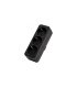 Adaptador Triple T.T. Horizontal Negro 16 A 250 V 3680 W