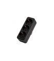 Adaptador Triple T.T. Horizontal Negro 16 A 250 V 3680 W