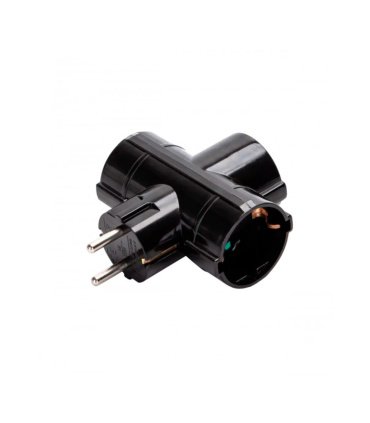 Adaptador Triple T.T. 16 A 250 V 3500 W Negro