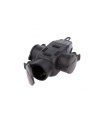 Adaptador Triple T.T. Negro con Toma de Cable IP44