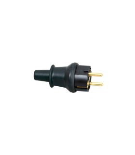 Clavija T.T. Goma Negra Tipo A Kopp IP44 16 A 250 V